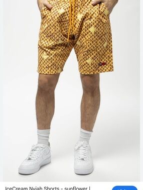 Icecream Men's Yellow  Athletic Shorts